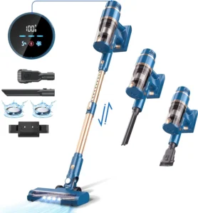 Prettycare Cordless Stick Vacuum Cleaner Lightweight Upright for Carpet Hard Floor Pet Hair W200