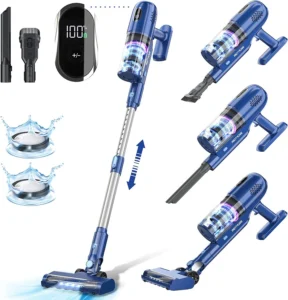 Prettycare Cordless Stick Vacuum Cleaner Lightweight Upright for Carpet Hard Floor Pet Hair W200