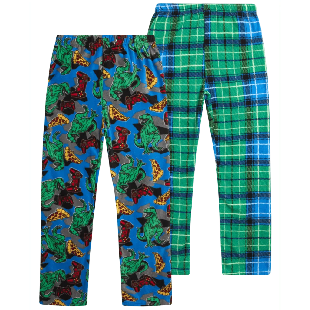 Quad Seven Boys’ Fleece Pajama Pants 2-Pack – Soft Sleep & Lounge Comfort — close-up detail of design and finish