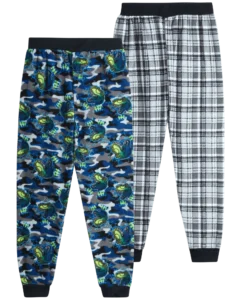 Quad Seven Boys Pajama Pants 2 Pack Fleece Sleep and Lounge Pants Size 8 18