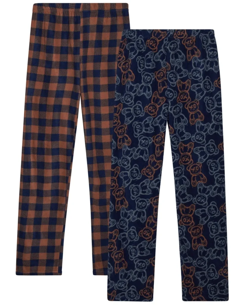 Quad Seven Boys Pajama Pants 2 Pack Fleece Sleep and Lounge Pants Size 8 18