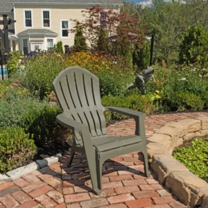 Real Comfort Outdoor Resin Stackable Adirondack Chair Gray
