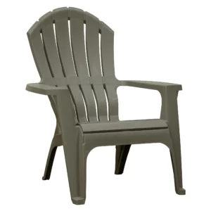 Real Comfort Outdoor Resin Stackable Adirondack Chair Gray