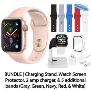 Restored Apple Watch Series 4 40MM Rose Gold Aluminum Case Pink Sand Sport Band Refurbished