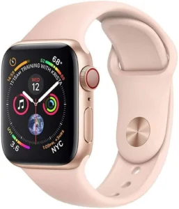 Restored Apple Watch Series 4 40MM Rose Gold Aluminum Case Pink Sand Sport Band Refurbished