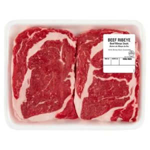 Ribeye Steak Choice Angus Beef 2 Per Tray 1 50 2 65 lb