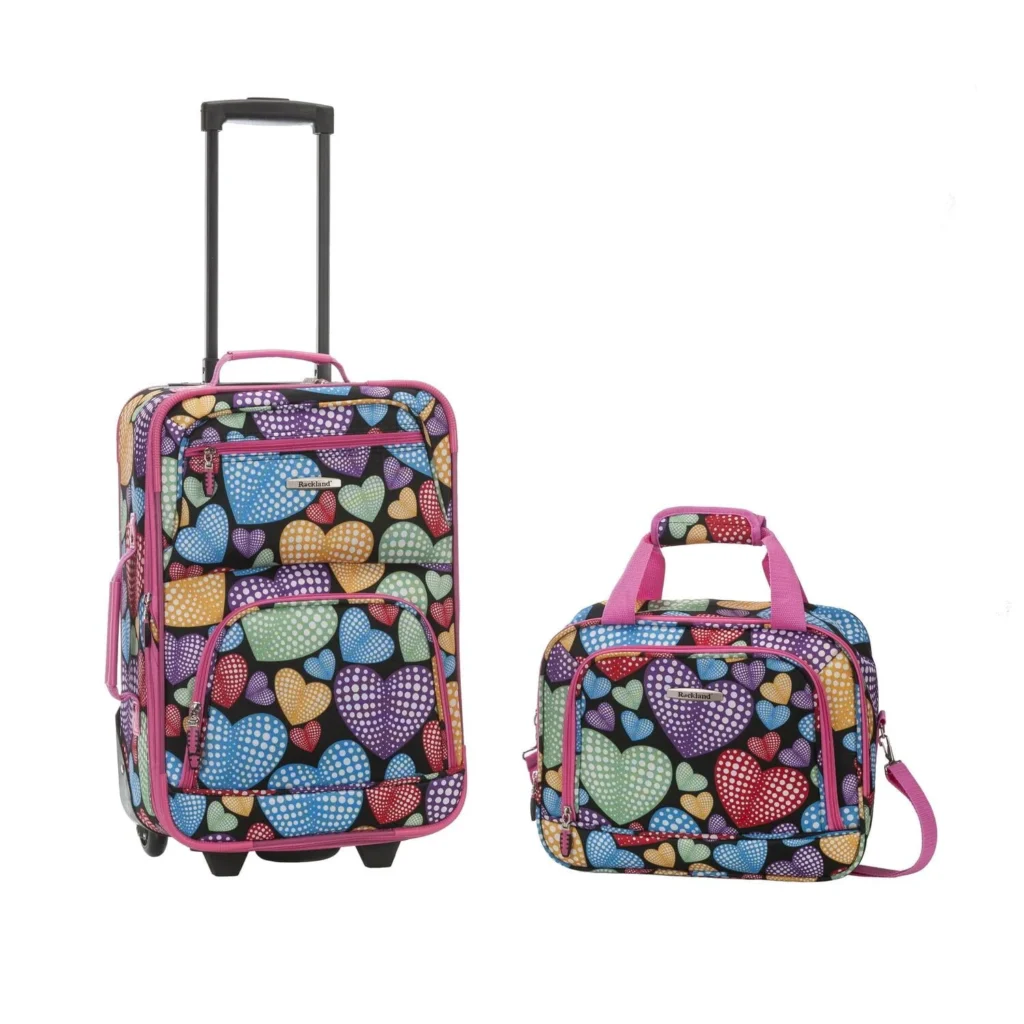 Rockland Fashion Softside 2-Piece Luggage Set – Lightweight & Durable β close-up detail of design and finish