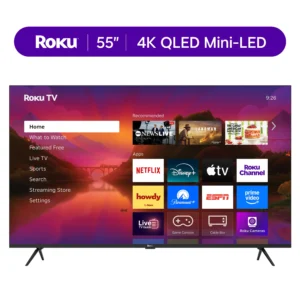 Roku 75 Inch Plus Series 4K QLED Smart Roku TV Roku Voice Remote Pro Dolby Vision Striking 4K Resolution Automatic Brightness Seamless Streaming