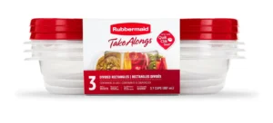 Rubbermaid 3 Piece Take Alongs Rectangular Container Set