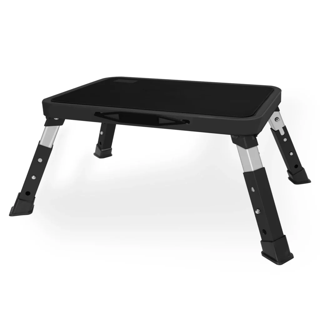 RV Step Stool Folding Platform 19 x 12 Anti Slip Surface Rubber Feet Safety Steps RV Motorhome Trailer SUV Camper Supports Up 1000 lbs