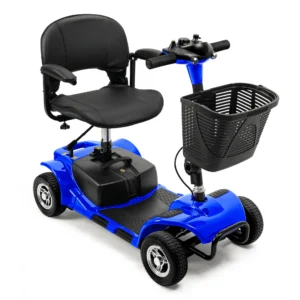 SACVON Foldable 4 Wheels Mobility Scooter for Seniors Aluminum Structure Lithium battery Suitable for travel 300 lbs Red