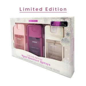 Scent Theory Limited Edition Pink Hand Sanitizer Spray Gift Set 3 Piece