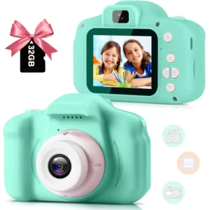 Seckton Upgrade Kids Camera with Cute Silicone Cover Toy Cameras for Girls Age 3 10 Christmas Birthday Gifts Purple