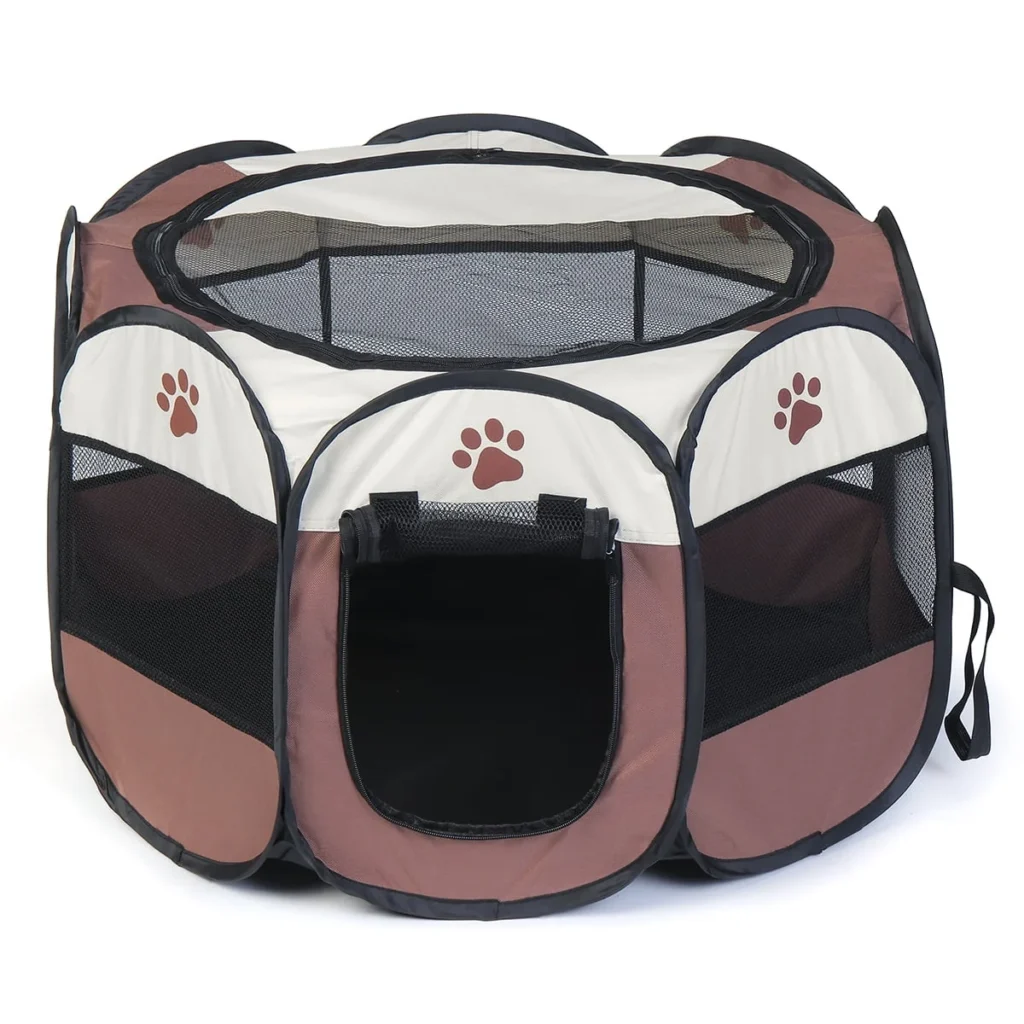 SereneLife Large Portable Pet Playpen – 8-Panel Foldable Design β close-up detail of design and finish