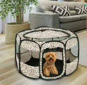 SereneLife 8 Panel Exercise Large Portable Foldable Pet Tent