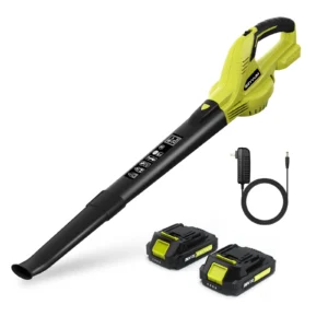 SEYVUM Leaf Blower 320CFM 150MPH 20V Cordless 2 X 2 0 Battery Charger Electric Lawn Care Powered Lightweight Snow Blowing Yard Cleaning