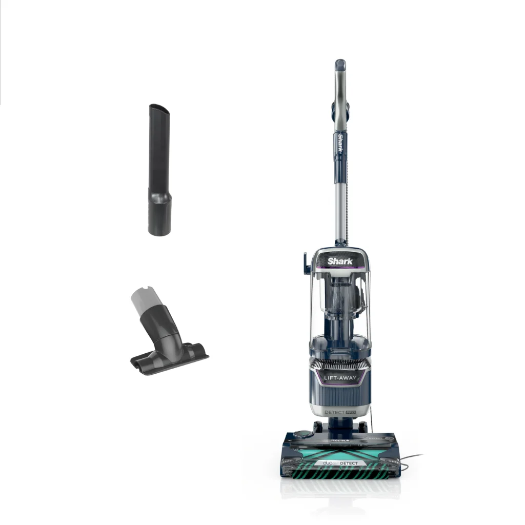 Shark Detect Lift Away ADV Corded Upright Vacuum with PowerFins Detect Self Cleaning Brushroll and Odor Neutralizer Technology — close-up detail of design and finish