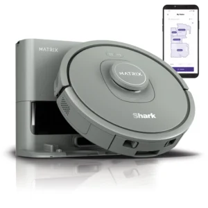 Shark Matrix Self Empty Robot Vacuum No Spots Missed Carpets Hard Floors Bagless 30 Day Capacity Base Precision Home Mapping Wi Fi RV2300S