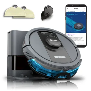 Shark Matrix Self Empty Robot Vacuum No Spots Missed Carpets Hard Floors Bagless 30 Day Capacity Base Precision Home Mapping Wi Fi RV2300S