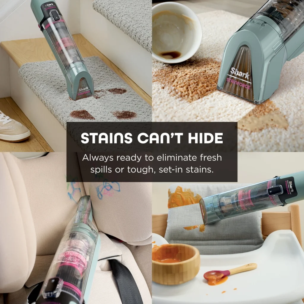 Shark StainForce Cordless Portable Stain Cleaner — alternate angle showing full product