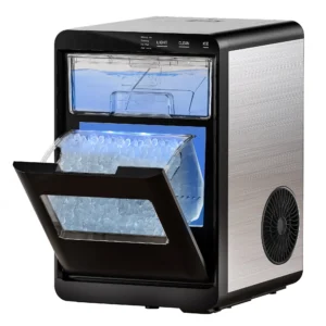 Simzlife Nugget Ice Maker Countertop 44lbs 24H Self Cleaning Chewable Crunchable Ice machine for Home Kitchen Party