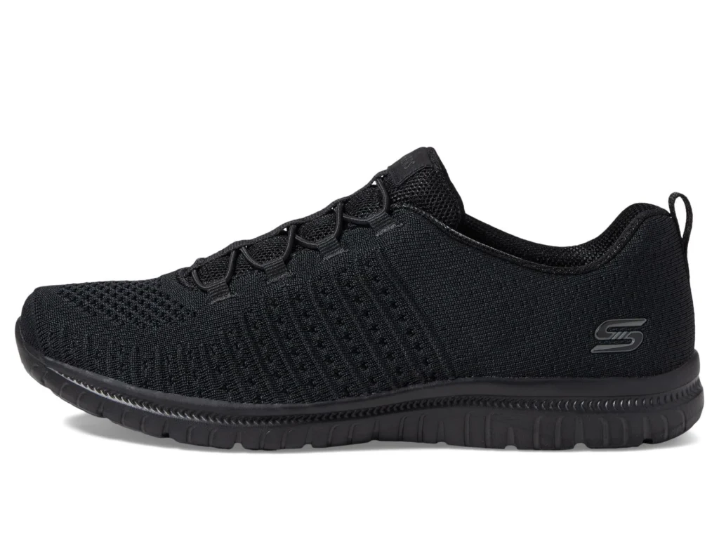 Skechers Sport Track Athletic Sneaker – Wide Width Comfort — close-up detail of design and finish