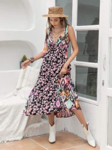 SLEEVE MIDI DRESS