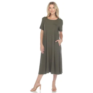 SLEEVE MIDI DRESS