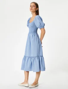 SLEEVE MIDI DRESS