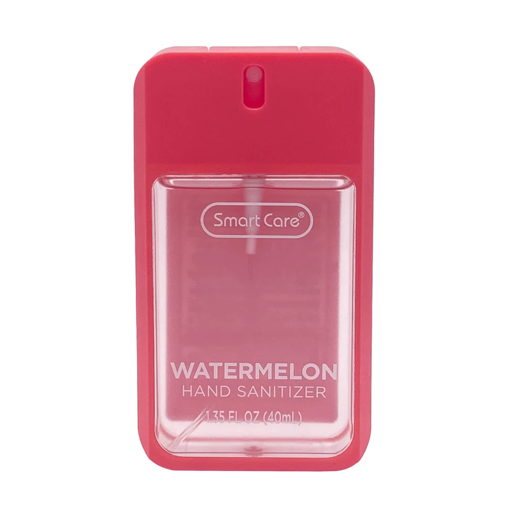 Smart Care Watermelon Scented Hand Sanitizer Spray – Pocket Size — close-up detail of design and finish