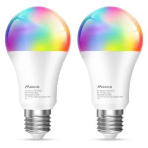 Smart Light Bulbs Linkind Matter Wifi Color Changing LED Light Bulbs 9W 60Watt Eqv A19 E26 RGB Dimmable Smart Light Bulbs Work Alexa Google Home Smar