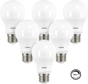 Smart Light Bulbs Linkind Matter Wifi Color Changing LED Light Bulbs 9W 60Watt Eqv A19 E26 RGB Dimmable Smart Light Bulbs Work Alexa Google Home Smar