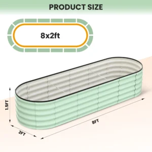 SnugNiture Raised Garden Bed 3Pcs 4x2x1ft Galvanized Metal Planter Box Brown
