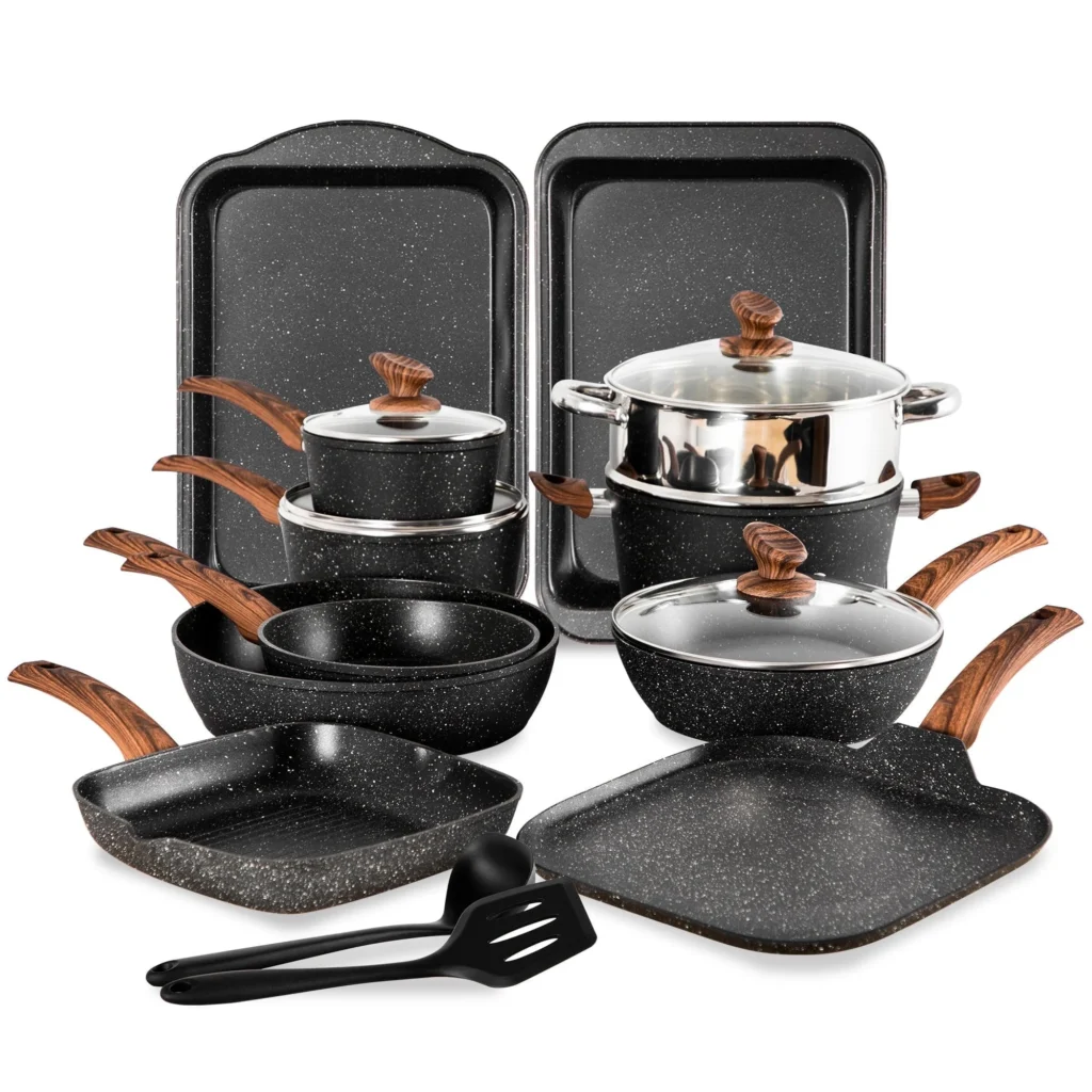 Sophia William Granite Non-Stick Cookware – 30-Piece Value Set β close-up detail of design and finish