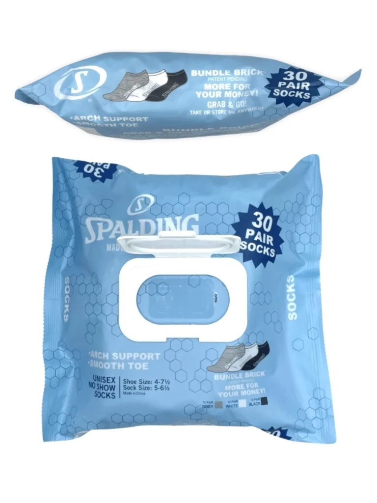 Spalding Kids’ Unisex No-Show Socks 30-Pack – Everyday Value Sizes 4-10 β alternate angle showing full product