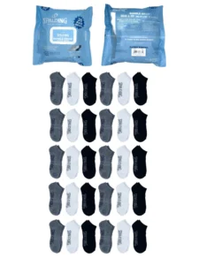 Spalding Kid s Unisex Bundle Brick No Show Socks 30 Pack Sizes 4 10