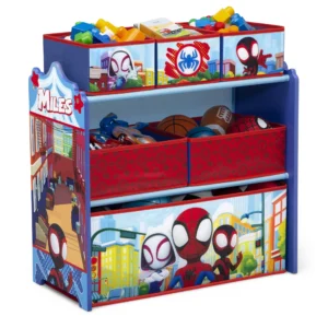 Spidey and Friends Design & Store 6 Bin Toy Storage Organizer by Delta