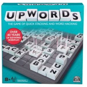 Spin Master Games Upwords Stackable Word Game 2023 Edition Includes Rotating Board Letter Tiles Classic Crossword Activity Kids Family 3 6 Players Ag