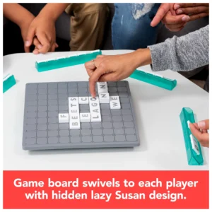 Spin Master Games Upwords Stackable Word Game 2023 Edition Includes Rotating Board Letter Tiles Classic Crossword Activity Kids Family 3 6 Players Ag