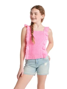 Spongebob X Justice Girls Smocked Tank Sizes XS XLP