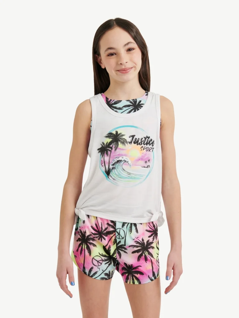 Spongebob X Justice Girls Smocked Tank Sizes XS XLP — close-up detail of design and finish