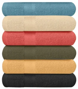 Springfield 6 Pack Bath Towels 100 Cotton 27 x 54 Multicolor