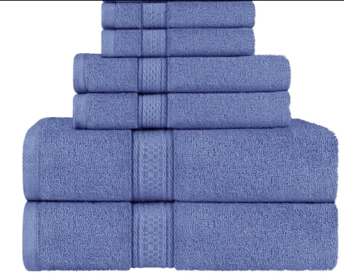 Springfield 100% Cotton Terry Bath Towel Set – 6-Piece Multicolor Pack β alternate angle showing full product