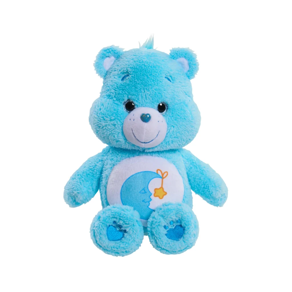 Squishmallows Original “Care Bears” 6 inch Bedtime Bear HugMees – Child — close-up detail of design and finish