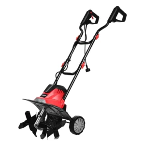 Steelite 14 Inch Corded Electric Tiller 10 Amp Electric Tiller and Cultivator for Gardening Lightweight Rototiller