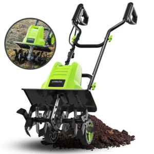 Steelite 14 Inch Corded Electric Tiller 10 Amp Electric Tiller and Cultivator for Gardening Lightweight Rototiller