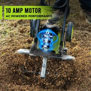 Steelite 14 Inch Corded Electric Tiller 10 Amp Electric Tiller and Cultivator for Gardening Lightweight Rototiller