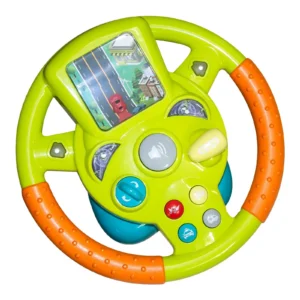 Steering Wheel Game Pretend Toy With Light Music Sound Baby Kids Simulation Driver Car Driving Toy Yellow 4