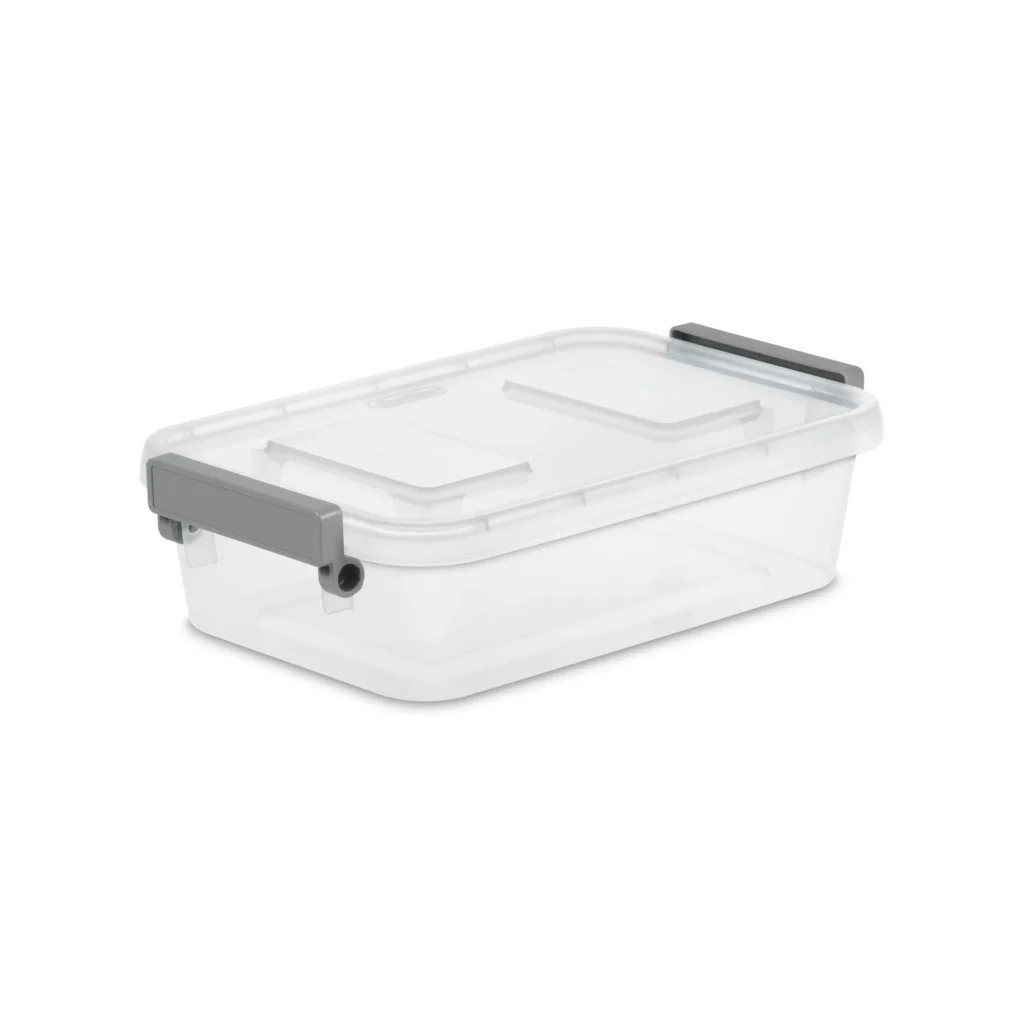 Sterilite 2 7 Qt Modular Latch Box Plastic Titanium