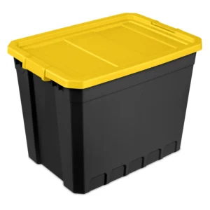 Sterilite 27 Gallon Industrial Tote Plastic Adult Yellow Lily